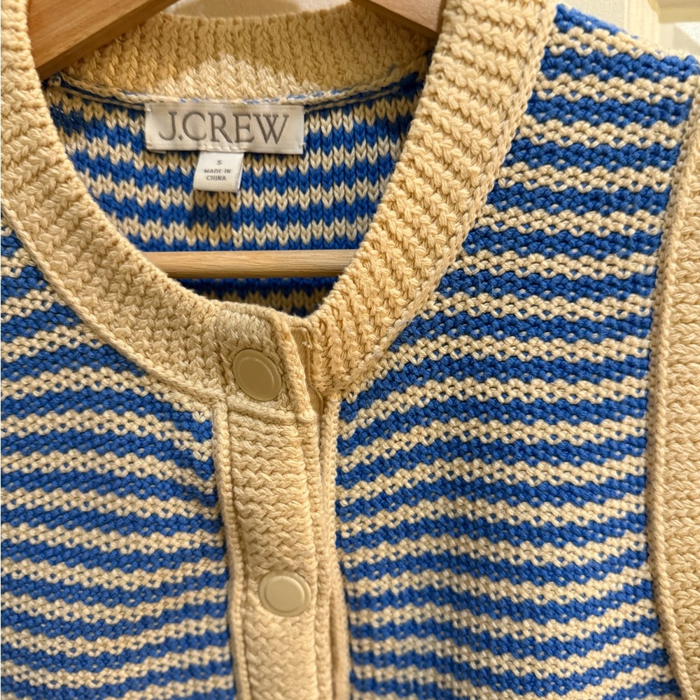 J.Crew striped cotton sweater sleeveless size S - Picture 6 of 8
